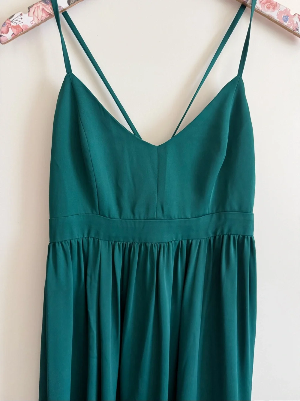 J. CREW Drapey Spaghetti Strap Dress Green Size 8